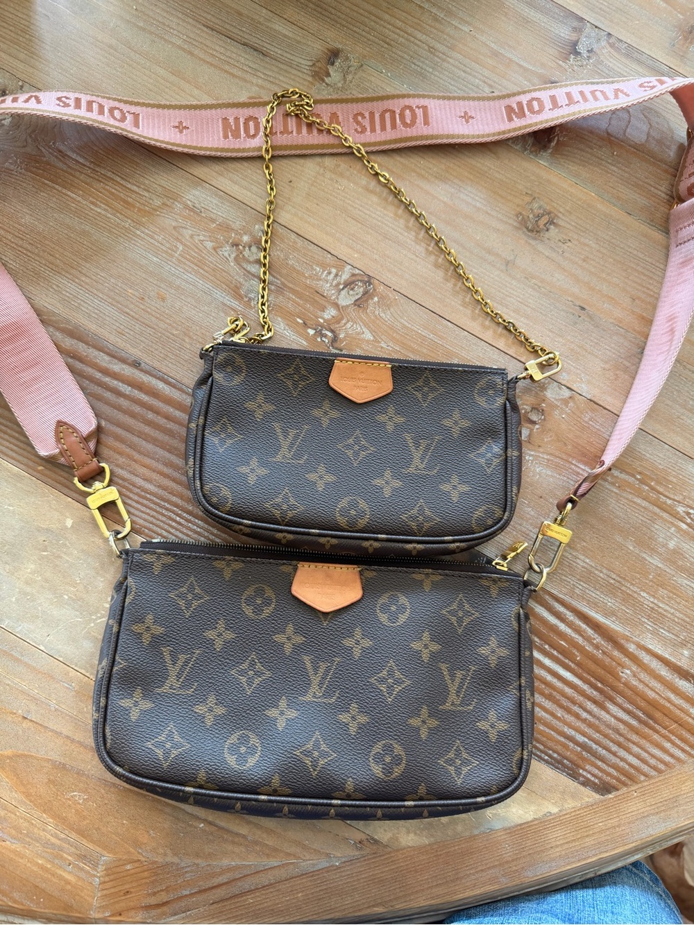 Louis Vuitton Multi Pochette Accessoires Monogram Rose Clair – Complete Set